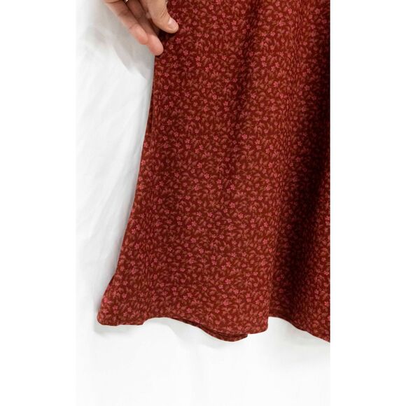 Madewell Sweetheart Puff Sleeve Midi Dress in Carmine Floral - Picture 9 of 14